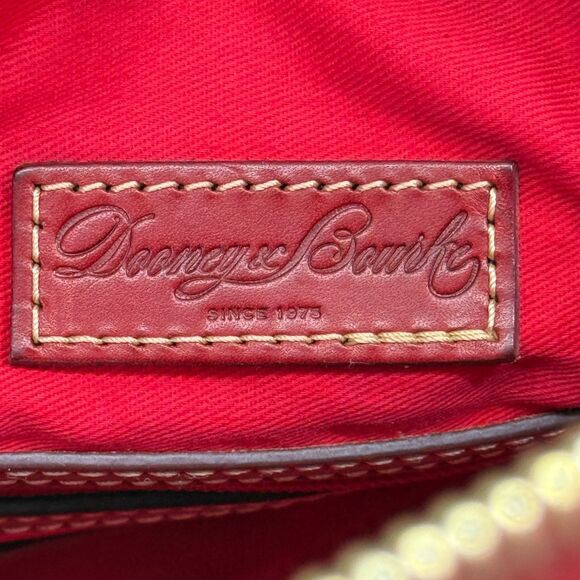 Dooney and Bourke Florentine Jacquard The Smith Bag Large in Red Monogram - Picture 7 of 16